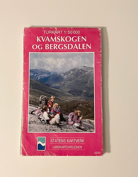 Turkart for Kvamskogen og Bergsdalen 1:50 000.