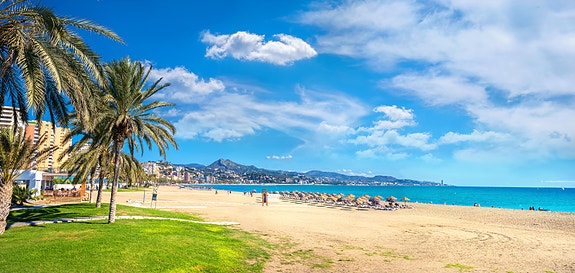 Sunny Malaga beach
