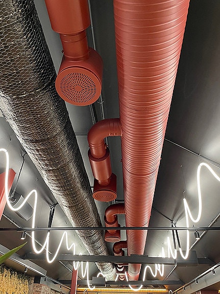 Ventilasjonsanlegg oppført i mathallen på AMFI Vågen