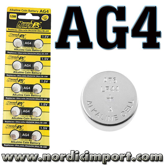 SUNCOM (10 pcs) AG4 Alkaline 1.5V Button Cell Battery Single Use