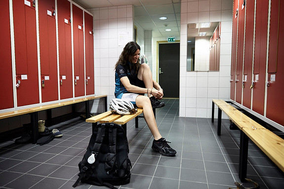 Vi tilbyr sykkelparkering og gode garderobefasiliteter Vi tilbyr sykkelparkering og gode garderobefasiliteter