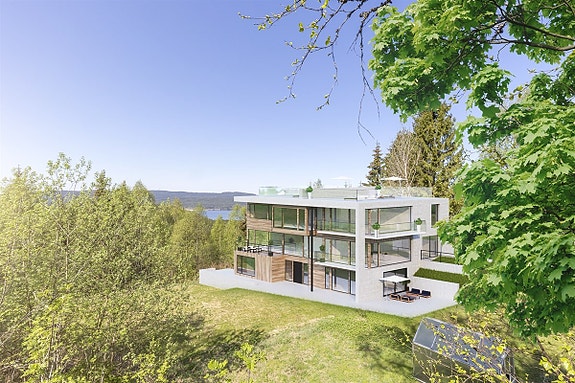 Illustrasjon moderne bolig