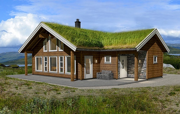 Arkitekten vår har tegnet og tilpasset en flott praktisk hytte på valgfri tomt i Sandvand hyttefelt.