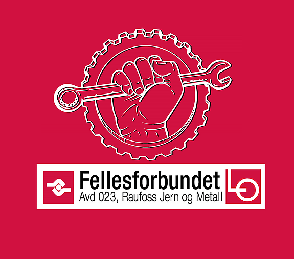 Fellesforbundet avd. 023 Raufoss Jern- og Metallarbeiderforening logo