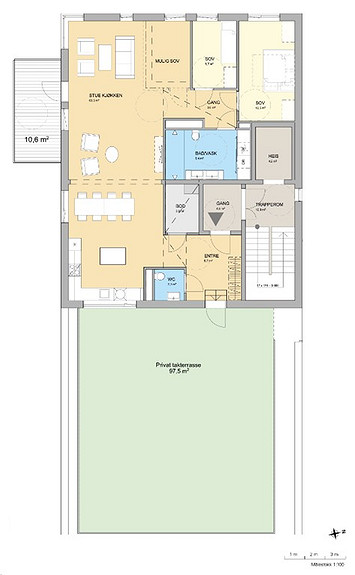 Plantegning som viser leilighet C 08-01