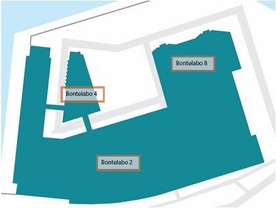 Oversikt over bygningsmassen på Bontelabo Oversikt over bygningsmassen på Bontelabo
