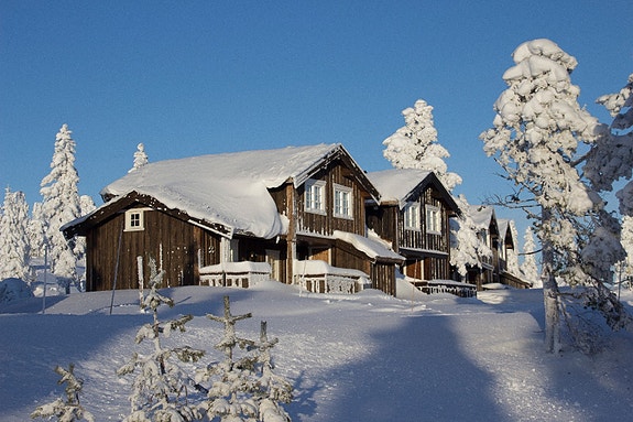 9 parhytter prosjekteres for salg på Nordlykkja hyttefelt på Budor. Kun en hytte igjen: Nordlykkja 4