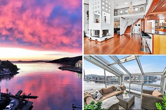 Velkommen til denne unike penthouseleiligheten på Høivold Brygge