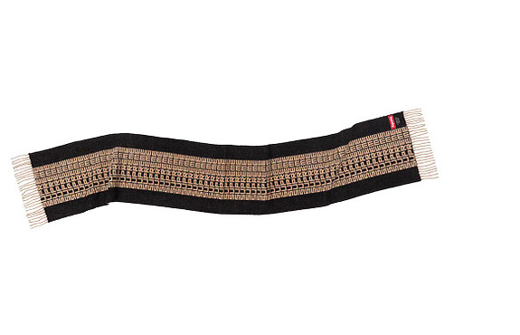 supreme Logo Repeat Scarf Black-