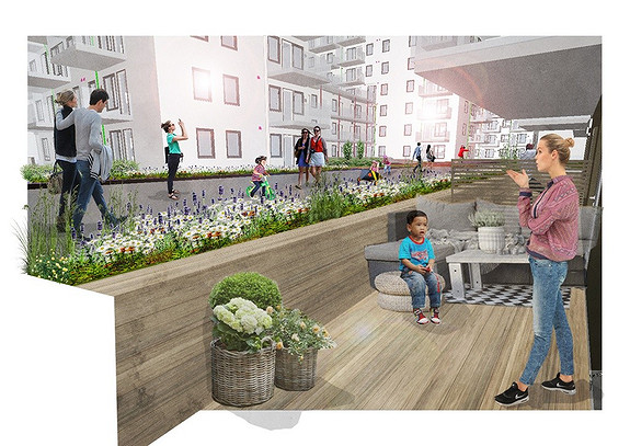 Plantegning som viser leilighet E01 - 02