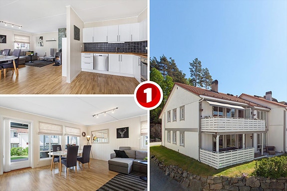 Velkommen til Storhoffs vei 33 A! Gjennomgående endeseksjon med 3 soverom og god uteplass.