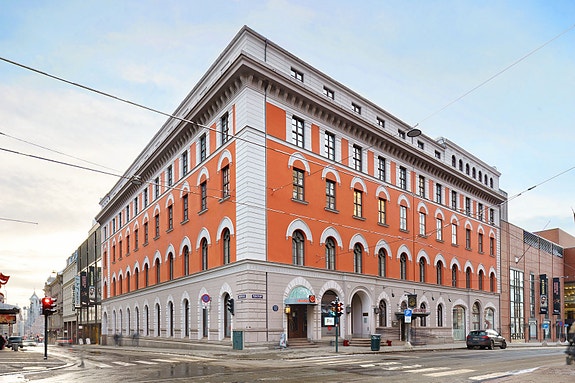 Håndverkergården - hjørnet av Rosenkrantz gate og Kristian IV gate.
