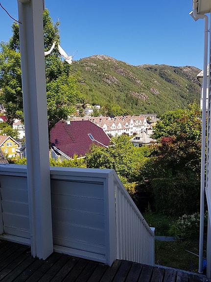 Trapp til hagen fra veranda