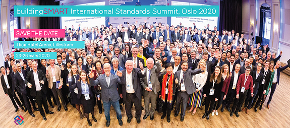 buildingSMART International Standards Summit avholdes på Lillestrøm 23-26 Mars 2020