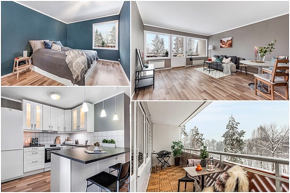 Velkommen til en pen og hyggelig 2-roms i Huldreveien 57!