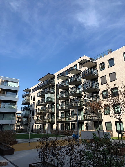 Leiligheten ligger i 4 et, midt i bygget