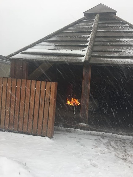 Grillhytte på uteområdet.
