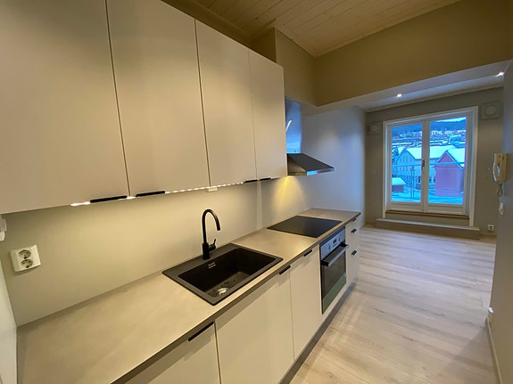 Kjøkken med integrerte hvitevarer