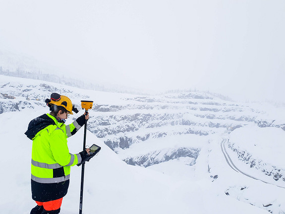 Gruvemåler i dagbruddet/Ørtfjell