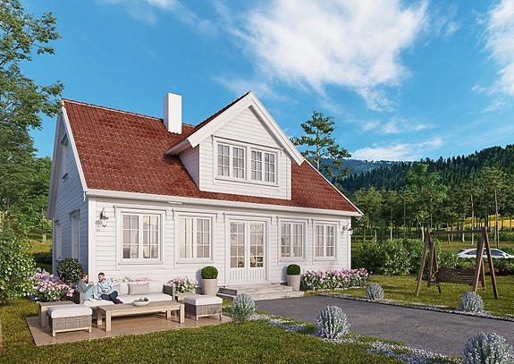 Illustrasjonsfoto av hyttemodellen