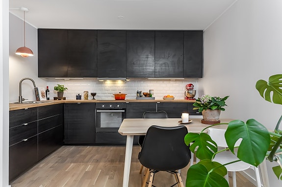 Nydelig kjøkken med hyggelig sitteplass