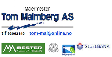 Malermester Tom Malmberg as logo