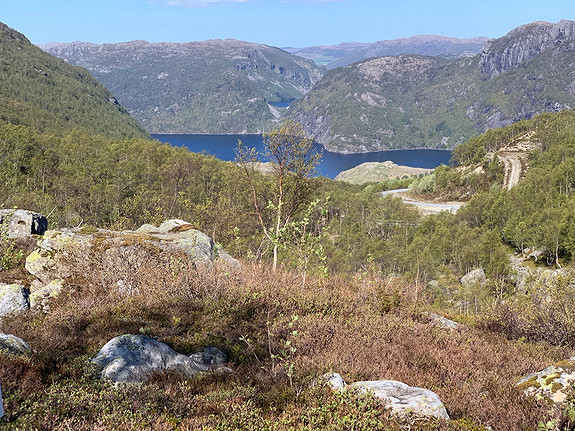 Utsikt ned mot Ørdalsvatnet