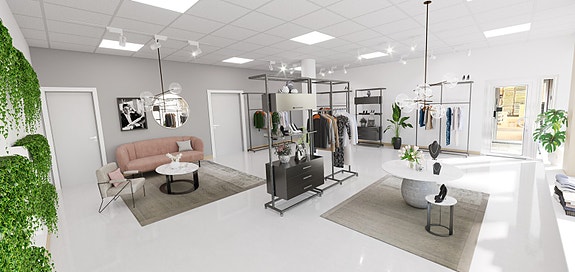 Illustrasjon "oppusset butikklokale"