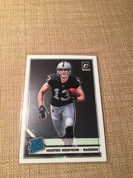 Hunter Renfrow 2019 Panini Donruss Optic Phenoms Rookie Silver