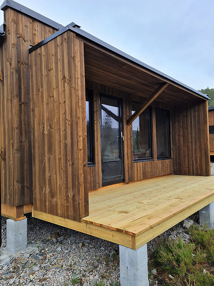 Delvis overbygd terrasse
