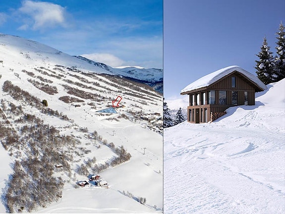 Skihytte midt i alpinbakken på Oppdal!