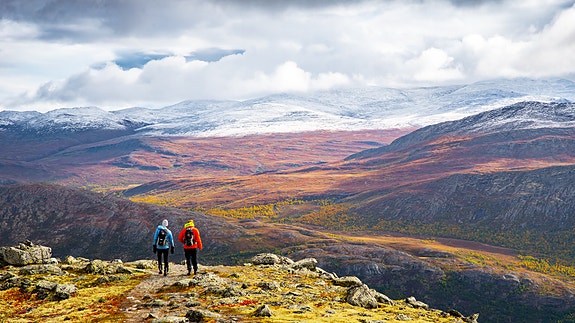 Vakkert i haustfjellet i Jotunheimen.