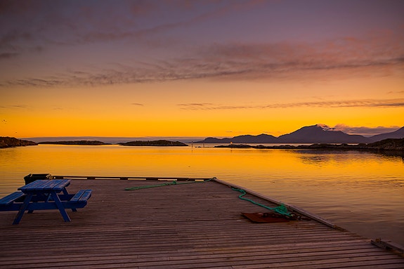 Midnattsol på kaia