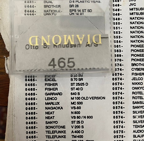 NOS stifter til en rekke platespillere