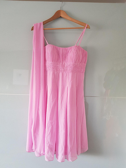 KK Design kjole med stropper og avlangt sjal str 38 | torget