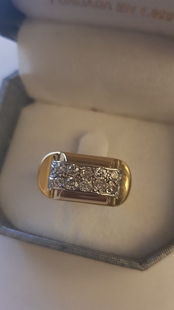 Ring i gull med diamanter fra 1935 vintage