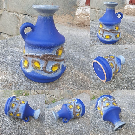 FANTASTISK VAKKER VASE I KERAMIKK "VINTAGE/RETRO "