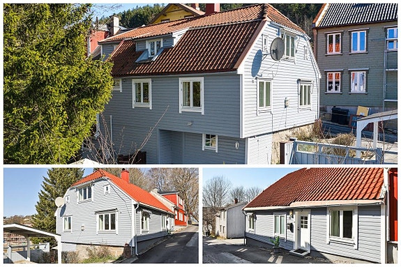 Huset sett utvendig fra siden bakfra.