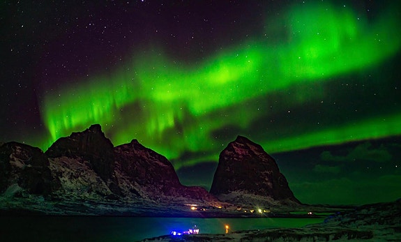 Nordlys over Sanna