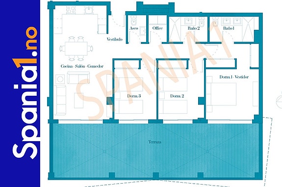 Plantegning av denne leiligheten