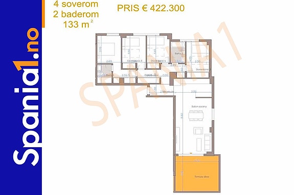 Plantegning av denne leiligheten