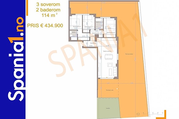 Plantegning av denne leiligheten