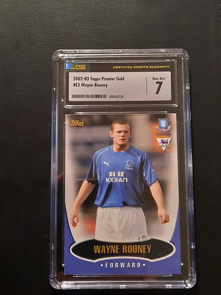 Near Mint CSG 7 2002-03 Topps Premier Gold Wayne Rooney #e3 