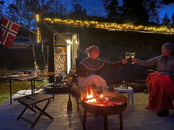 Koselig hytte på Kvamskogen
