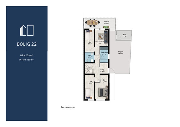 Salentunet-bolig 22 1.etasje