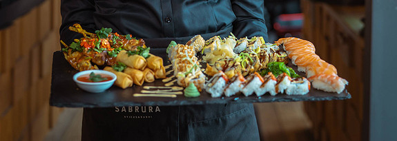 Sabrura Sticks & Sushi logo