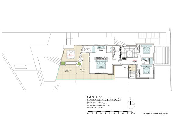 5 soverom - 4 bad - Areal: 541m2 - Terrasser: 102m2