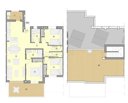 Plantegning toppleilighet