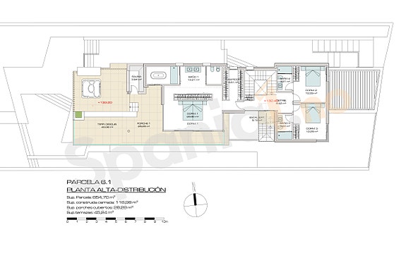 5 soverom - 5 bad - Areal: 748m2 - Terrasser: 189m2