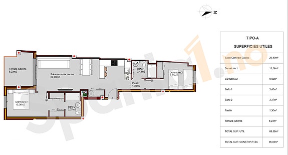 Plantegning leilighet i andre etasje.